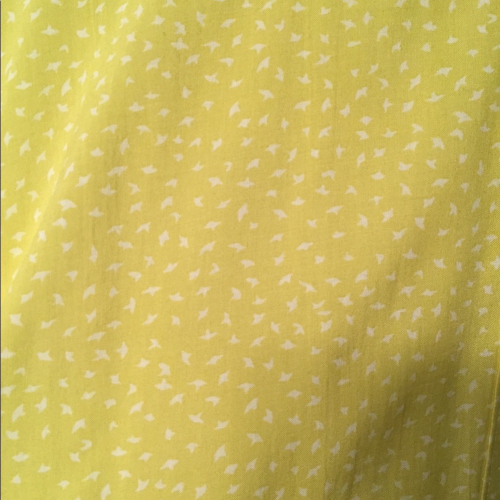 Bright yellow bird print shirt - Picture 2 of 2